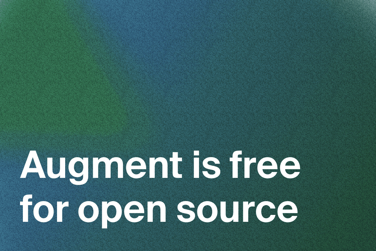 Augment is free for open source